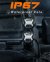 Superbright Offroad Spot Work Light 12v 24v LED Light Bar 6000K Drl White & Amber Light for Car SUV 4x4 Boat ATV
