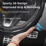 Snap-On Wave-Shaped Steering Wheel Cover for Genesis GV80, G90, G80 Car Interior Accessory Hocasen