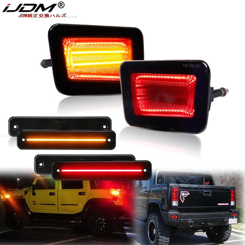 LED Bumper Lights Switchback DRL for Hummer H2 2003-2009 Exterior Light iJDM