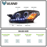 Black Projector Headlights with DRL for Vios Yaris 05-13 Car Interior Accessory Vland