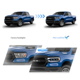 LED Matrix Headlights for Dodge Ram 1500 2019-2024 LED Ambient Light Vland