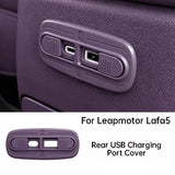 For Leapmotor B10 B01 Lafa5 Car Rear USB Charging Port Cover Scratch-resistant Protector Interior Accessories