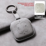 Leather Car Key Case For ZEEKR 001 009 7X - Sheep Suede Protector & Holder