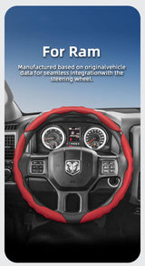 Ram Wave-Shaped Breathable Leather Wheel Cover Car Interior Accessory Hocasen