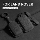 Suede Car Key Case Cover For Land Rover Range Rover Sport Evoque Velar Discovery 5 Sport Car Interior Accessory OEM