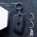 Suede car key case for BMW for 1 3 5 7 Series x1 x3 x5 x7