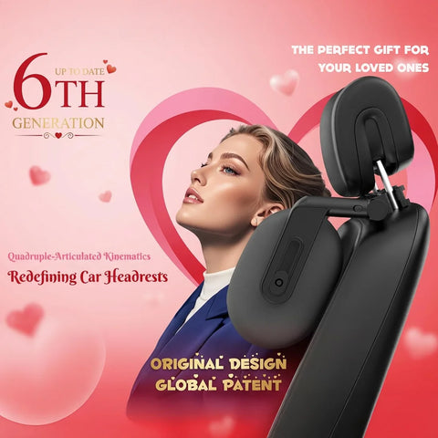 6-Way Adjustable Thickened Memory Foam Car Headrest Neck Pillow, Travel Car Sleeping,Suitable for Kids and Adults Car Interio