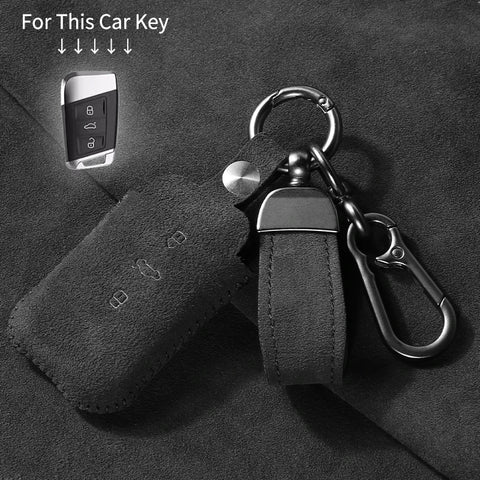 Made of Alcantara Car Key Case Cover For VW Volkswagen Passat B8 CC Arteon Magotan GTE Skoda Fabia Superb A7 Kodiaq Accessori