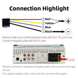 Retro Style 1Din MP3 Car Radio Bluetooth QC3.0 Fast Charge