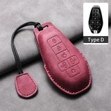 Leather Car Key Case Cover Shell For DENZA D9 EV D9 DM Sheep Suede Car Remote Key Bag Case Protecter Keychain Cover Decorative