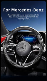 Quick-Release Carbon Fiber Steering Cover for Mercedes Car Interior Accessory Hocasen