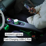 For Leapmotor T03 20-25 Car Leather Armrest Box Central Console Storage Wireless Fast Charging Armrest Organizer Accessories