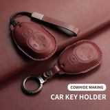 Leather Car Key Case Cover For GAC GS4 GM8 GA4 GS5 GS3 GA3 GA6 SGS7 Trumpchi E8 E9 MPV S7 E8 E9 GN8 M8 GM8 Remote Key Case Sh