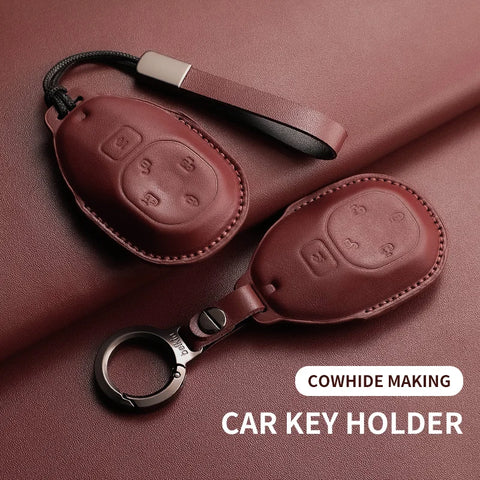 Leather Car Key Case Cover For GAC GS4 GM8 GA4 GS5 GS3 GA3 GA6 SGS7 Trumpchi E8 E9 MPV S7 E8 E9 GN8 M8 GM8 Remote Key Case Sh