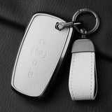 Metal and Leather Car Key Case Cover For Ford