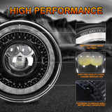 7 Inch Led Headlight for Harley | 4.5 Inch Fog Lights Halo Ring Angel Eyes Car Exterior Accessory | Motorcycle Headlight | LE