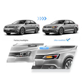 Headlight Dual Beam Projector for VW Jetta 11-18 Car Interior Accessory Vland
