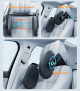360° Adjustable Memory Foam Car Headrest Pillow Ice-silk Fabric for Kids & Adults Car Travel