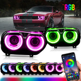 Black RGB Projector Headlights for Challenger 2015-2024 Headlight Assembly VLAND