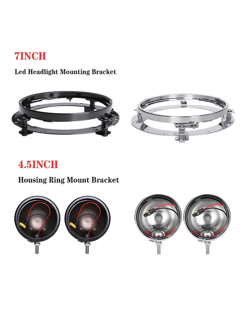 7Inch Round LED Headlight Mounting Bracket Ring For Harley Touring Softail FLD Motorcycle 7" Bracket 4.5 inch Housing Ring Mo