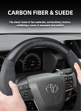 Suede Carbon Fiber Cover for Toyota Corolla RAV4 Car Interior Accessory Hocasen