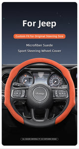 Jeep Premium Suede Steering Wheel Cover Car Interior Accessory Hocasen