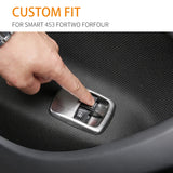 Window Button Cover Stainless Steel Smart 453 Car Interior Accessory GMUNI