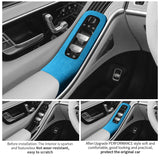 Car Window Control Panel Frame Trim Sticker for Mercedes (W223) S-Class Interior Accessories Made of Alcantara Interior Acces