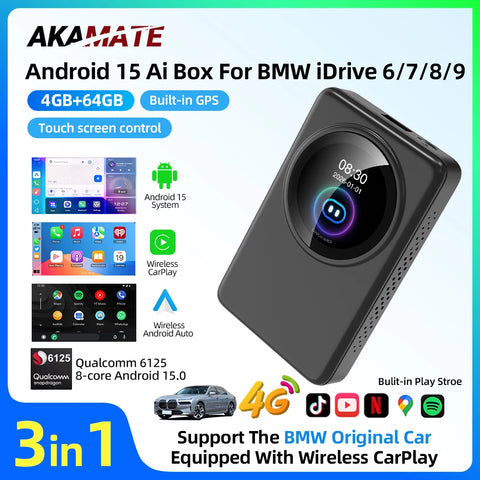 CarPlay Adapter AI Box Android 15 for Universal Cars CarPlay Adapter AKAMATE