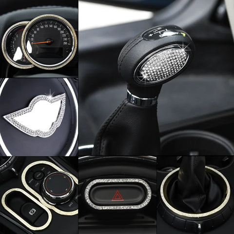 3D Rhinestone Interior Decals for Mini Cooper F54 F60 Car Interior Accessory OEM