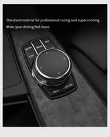For BMW 3 Series F30 F31 F34 F35 3GT Car Center Console Multimedia Panel Trim Frame Sticker Interior Accessory Made of Alcant