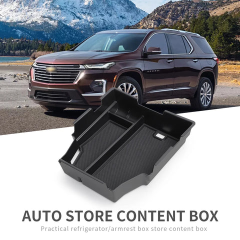 for Chevrolet Traverse 2018 Center Console Armrest Storage Box Car Tray Organizer Tidying Accessories Armrest Box Storage OEM