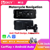 6.86 inch Wireless CarPlay GPS for Universal Motorcycle Android Head Unit EKIY