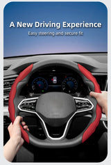 Sporty Breathable Leather Wheel Cover for Universal