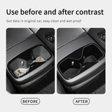 Kia EV9 2024 2025 Car Cup Holder Armrest Storage Box Rear Shock-Absorbing Cup Tray Tidying Car Accessories Black TPE Drinks H