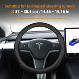 Ultra-Thin Leather Steering Cover for Tesla 2024