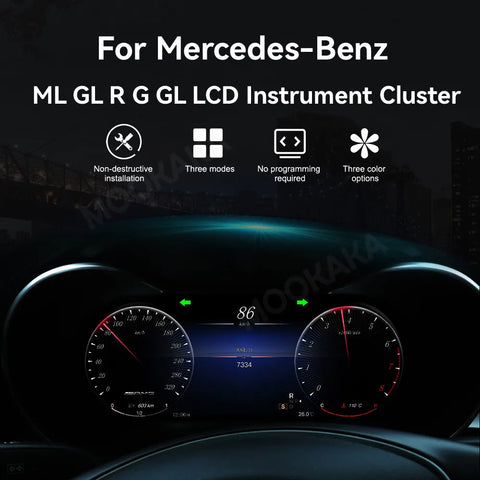Digital LCD Dashboard Cluster for Mercedes Benz R Class 2006-2017 Android Head Unit Aotsr Digital Dashboard Eight Core