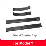 For Tesla Model Y 3 Juniper Highland Front Rear Door Bumper Sill Protector Seat Guard Plate Anti-Scratch Interior Accessories