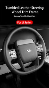 Car Steering Wheel Decorative Frame Sticker Alcantara Steering Protection Sticker for LI Lixiang L7 L8 L9 Car Interior Access