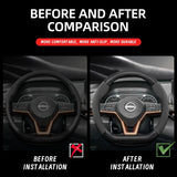 Suede Carbon Fiber Steering Cover for Nissan Car Interior Accessory Hocasen