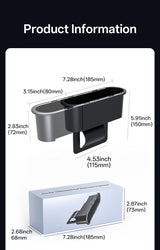 Adjustable Sliding Car Seat Gap Organizer, Flush-Mount Storage Box for Driver & Passenger, 2X Expandable Capacity