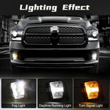 LED Fog Light with DRL for Dodge Ram 1500 2013-2018 Car Interior Accessory MAGIC COLORM