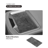 For BMW X3 G45 (2025-) Car Rear Seats Armrest Box Charging Panel Mat Trim Stickers Made of Alcantara Tuning Interior Accessories