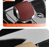 Original Leather Center Gear Shift Knob Cover For Jaguar Lever Shifter Boot Anti Scratch Car Performance Interior Accessories