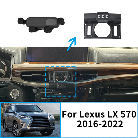 Wireless Charging Phone Mount for Lexus LX 570 J200 2016-2022 Car Phone Holder CATUSIKI