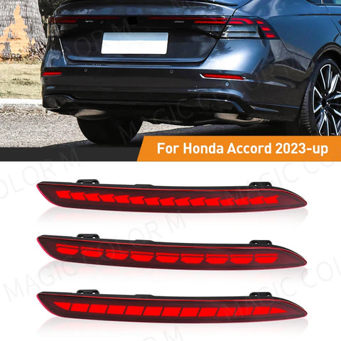 3-in-1 LED Rear Bumper Reflector for Honda Accord 23 LED Ambient Light MAGIC COLORM