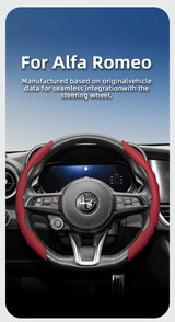 Sporty Breathable Leather Steering Wheel Cover Alfa Romeo Car Interior Accessory Hocasen