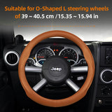 Breathable Leather Steering Cover for Jeep Wrangler JL