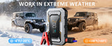 Car Tire Air Compressor, Battery Jump Starter Kit, 1500A Heavy-Duty Portable Emergency Car Jump Starter Jump Starter, Air Com