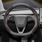 Anti-Slip Suede Steering Wheel Cover for Tesla 2024